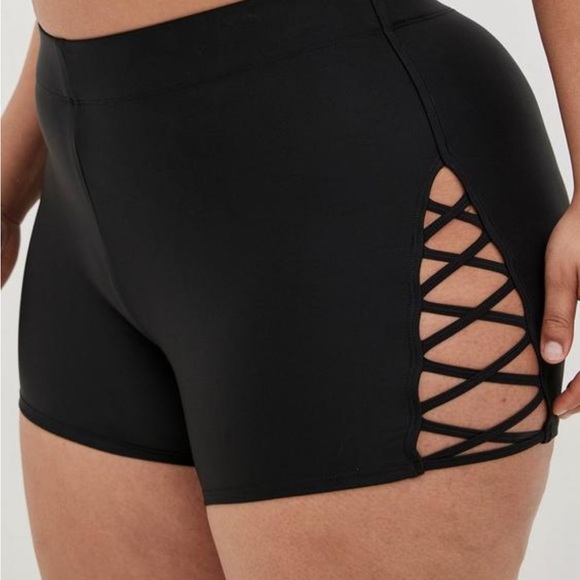 torrid Other - Torrid High Rise Strappy Side 3.5” Swim Shorts NWOT size 4